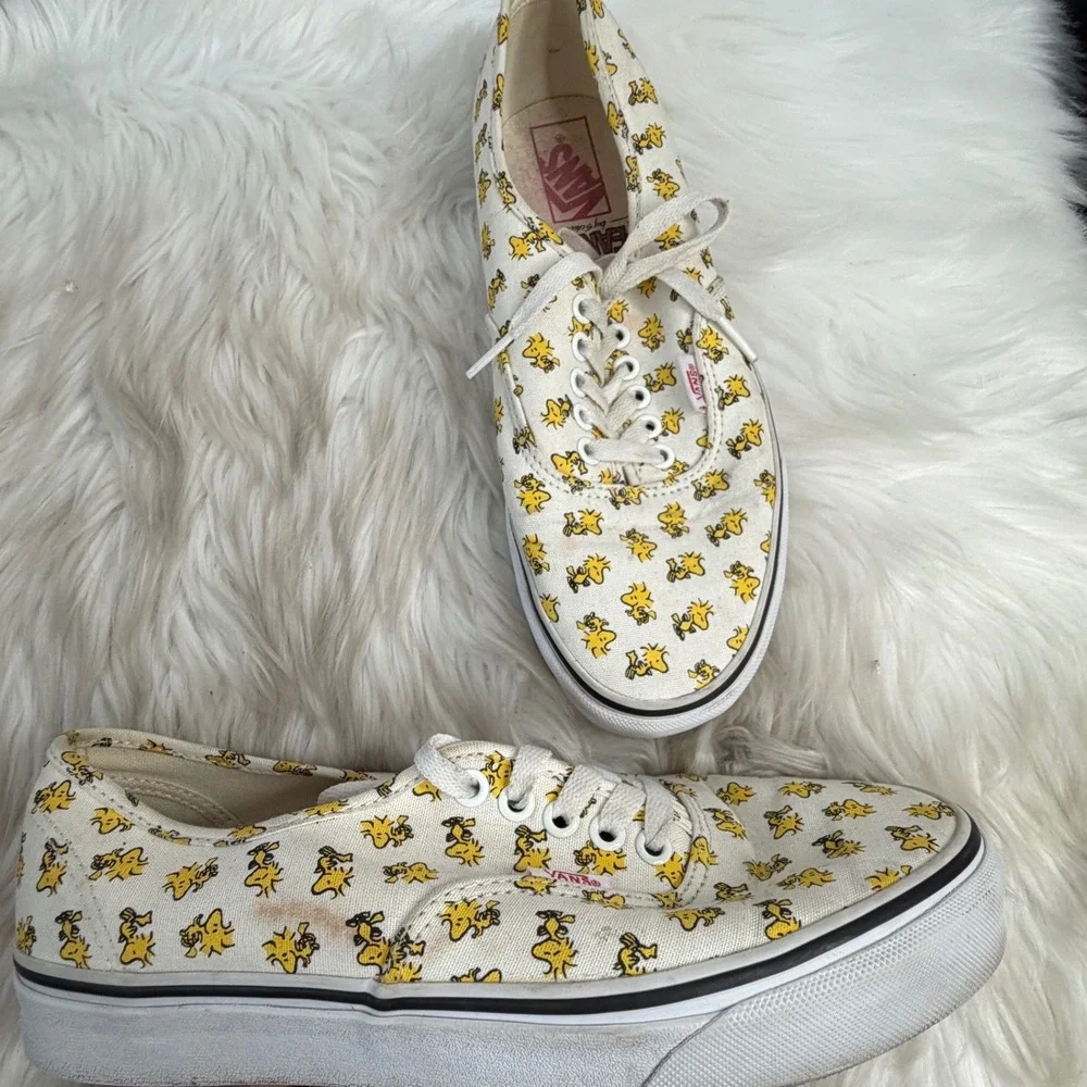 Vans x Peanuts Authentic Woodstock Cream Yellow Sneakers VN0A38EMOQW Mens 8 W9.5